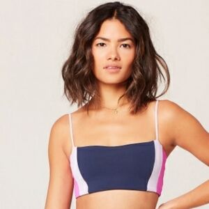 Lspace Color blocked Portia  Bikini top XS